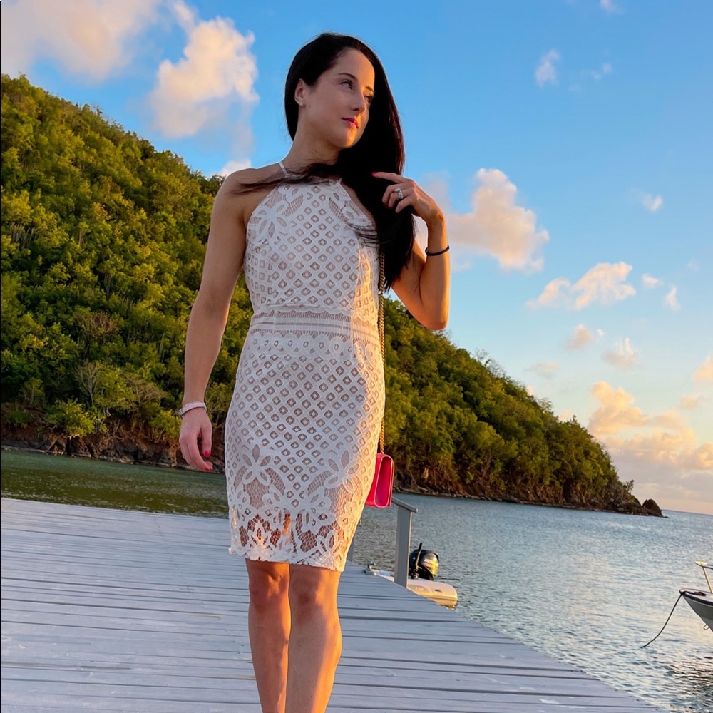 White lace dress